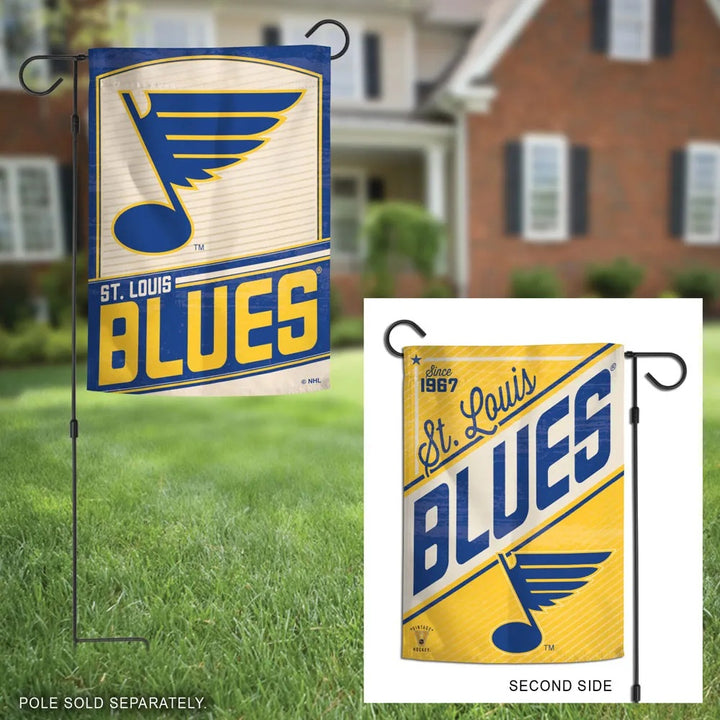 St Louis Blues Garden Flag 2 Sided Vintage Logo Hockey heartlandflags