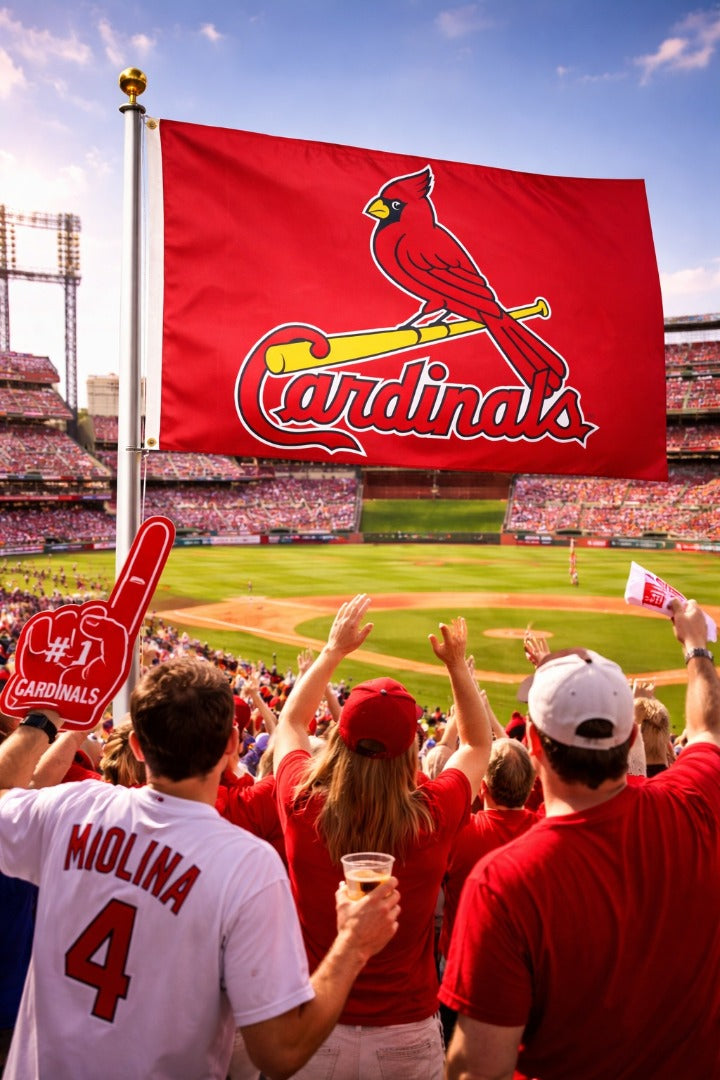 St Louis Cardinals Flag 2 Sided 3x5 heartlandflags