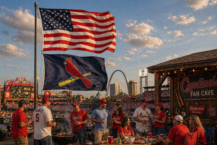 St Louis Cardinals Flag 3x5 Logo Blue heartlandflags