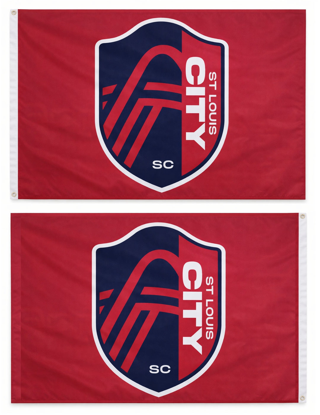 St Louis City SC 2 Sided Red Flag 3x5 heartlandflags
