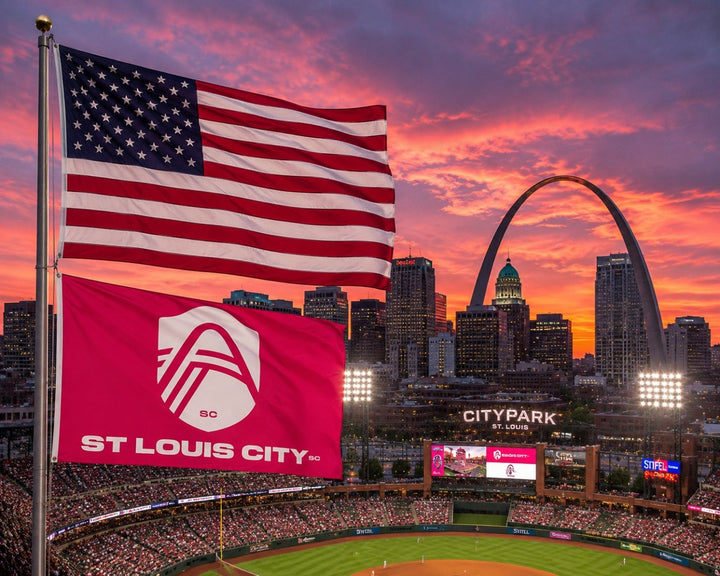 St Louis City SC Arch Flag 3x5 2 Sided heartlandflags