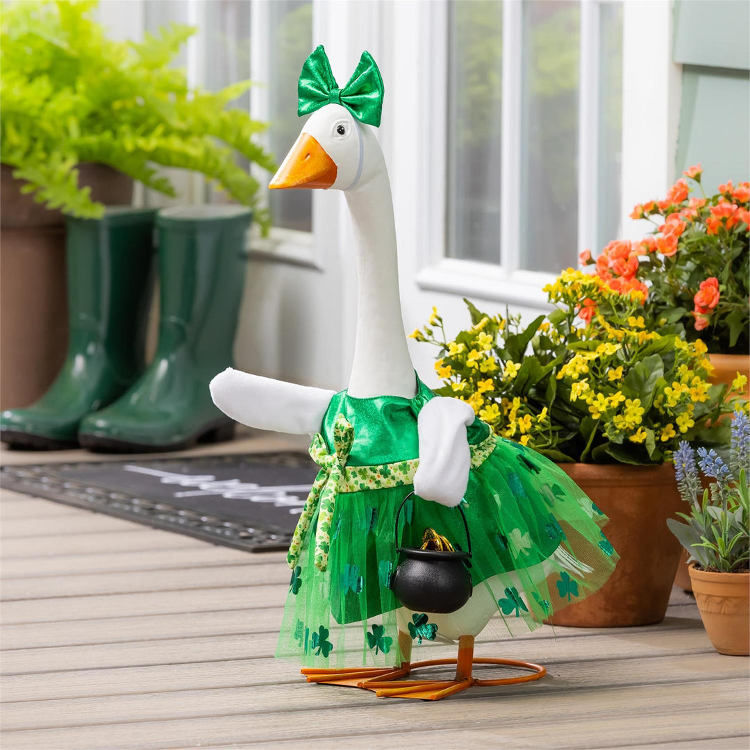 St. Patrick's Day Dress Porch Goose Outfit for 21 Inch Goose heartlandflags
