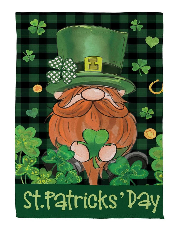 St Patrick's Day Leprechaun 2 Sided Garden Flag heartlandflags