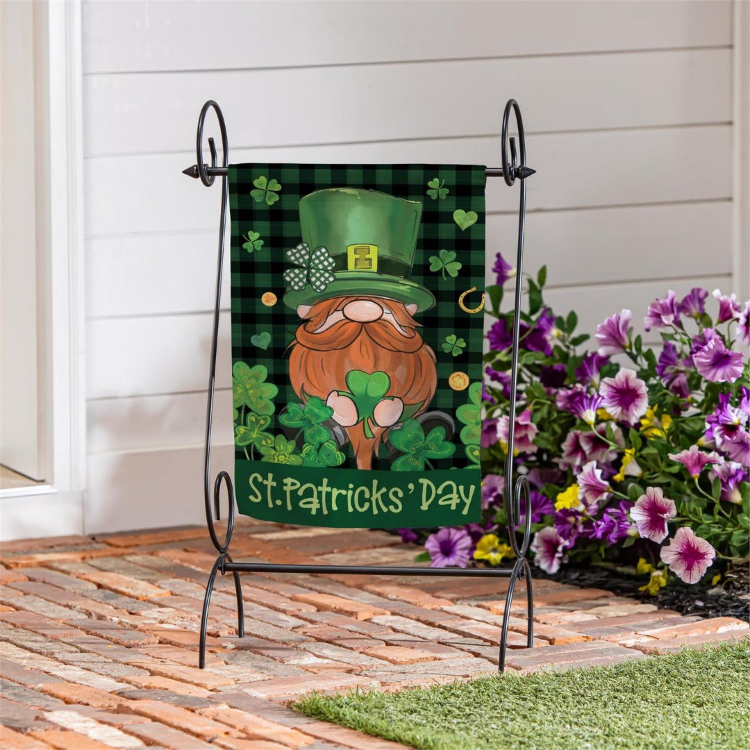 St Patrick's Day Leprechaun 2 Sided Garden Flag heartlandflags