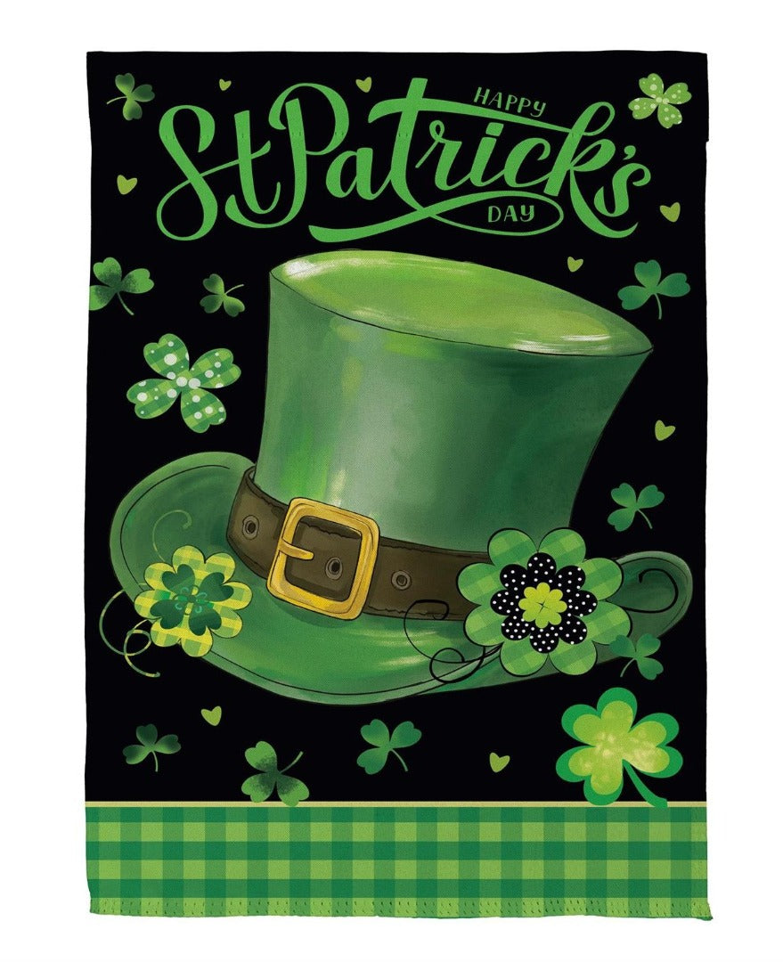 St Patricks Day Hat 2 Sided Garden Flag heartlandflags