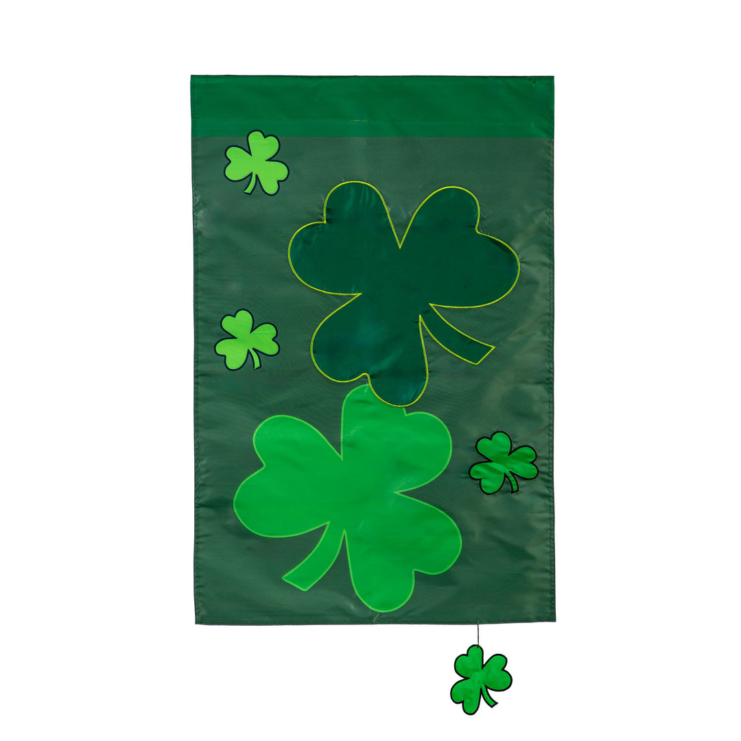 St Patricks Shamrocks Basic Banner 2 Sided heartlandflags