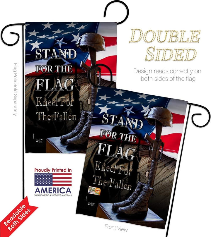 Stand For The Flag 2 Sided Garden Flag heartlandflags