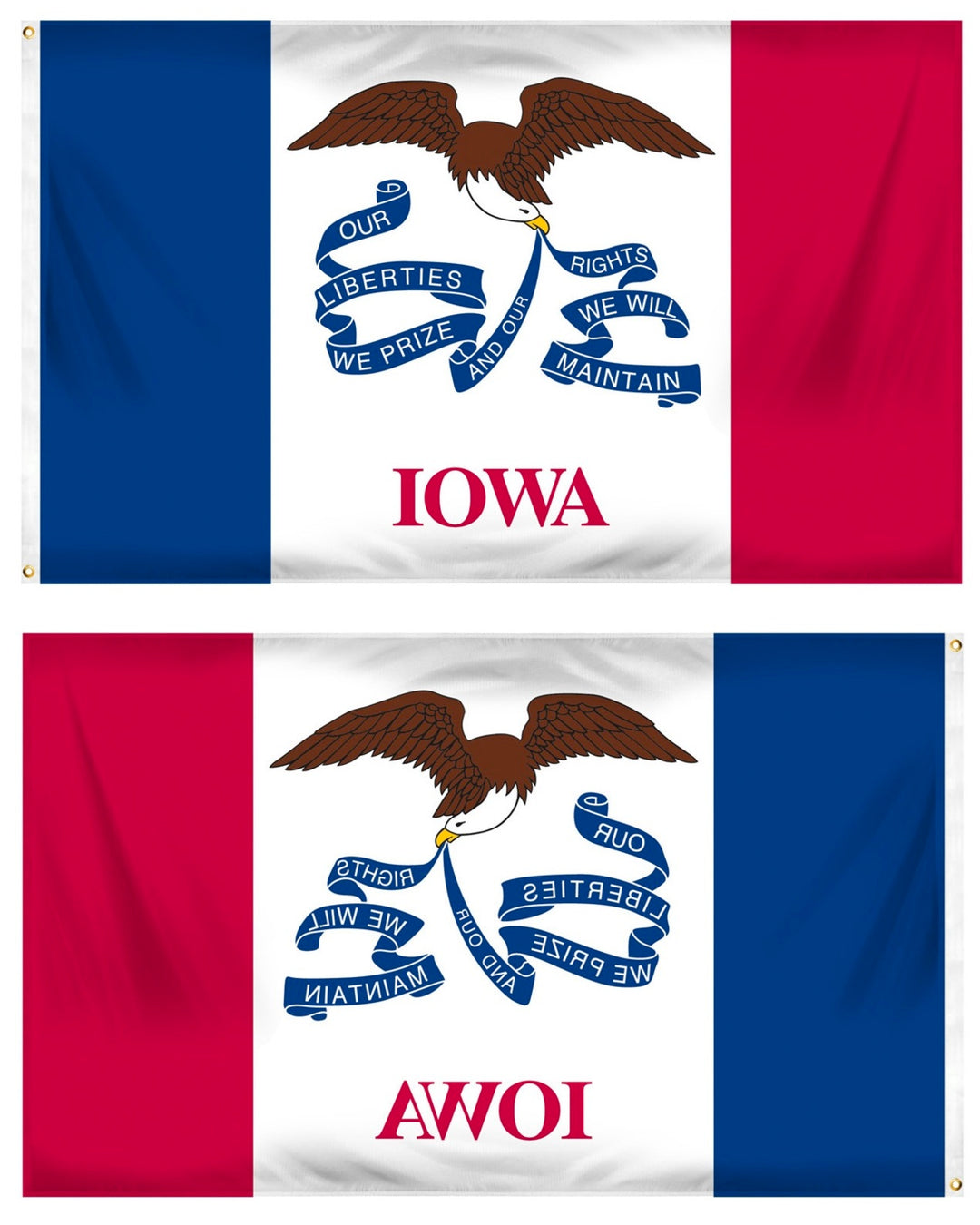 State of Iowa Flag Nylon - All Sizes - Made in USA heartlandflags