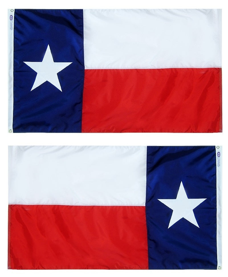 State of Texas 5x8 Flag Sewn Star heartlandflags