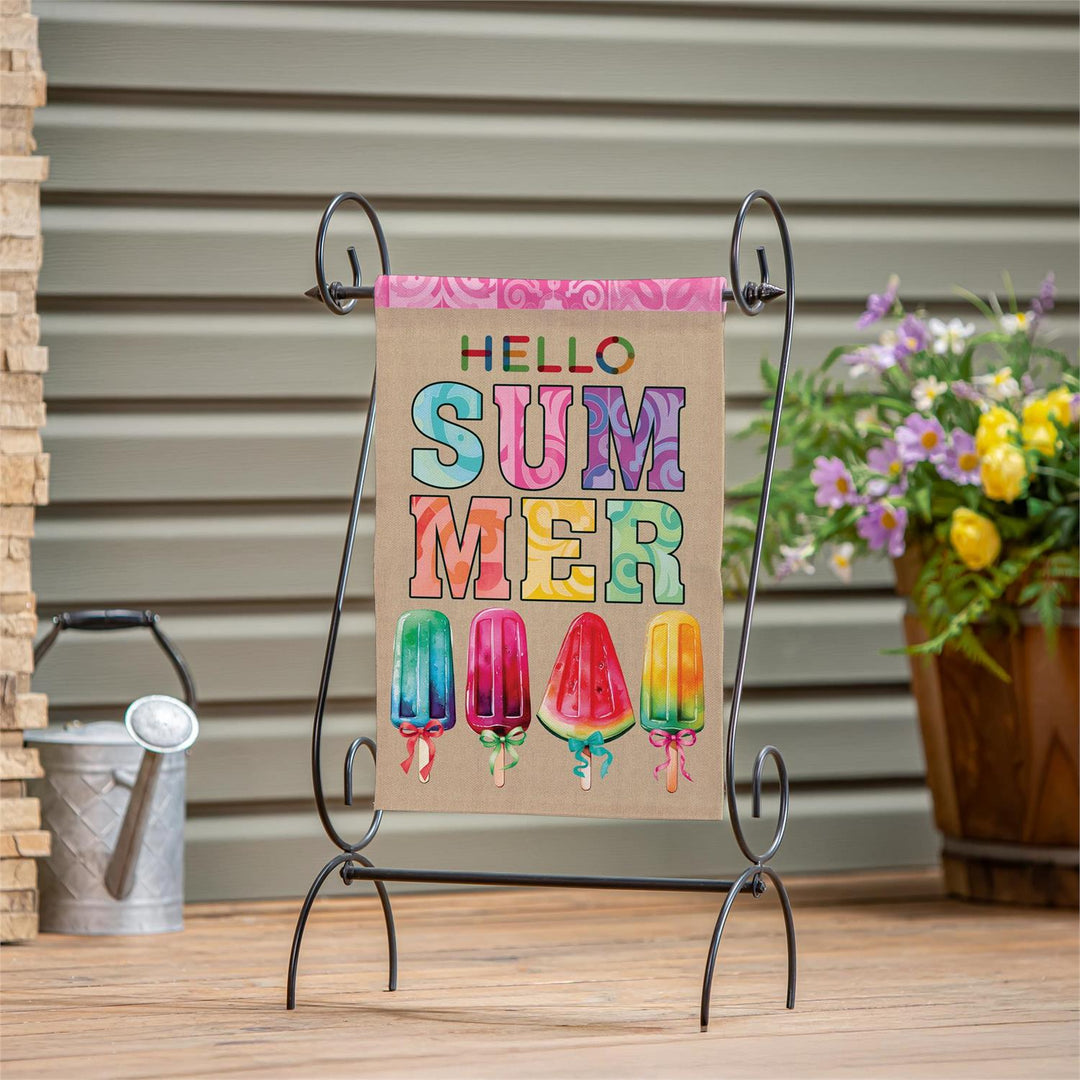 Summer Popsicle 2 Sided Garden Flag Burlap heartlandflags