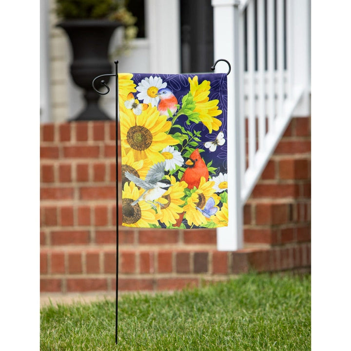 Sunflower Glory Summer Garden Flag 2 Sided Birds heartlandflags