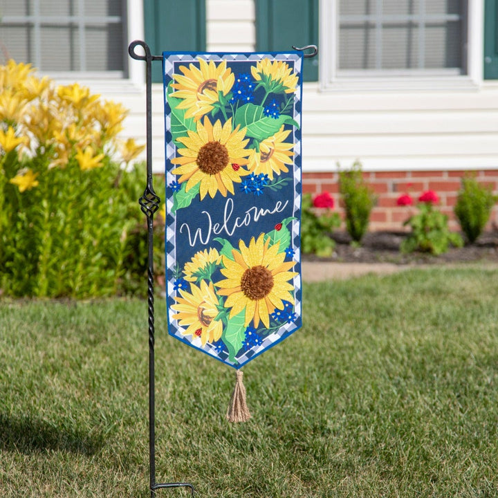 Sunflower Welcome Garden Flag 2 Sided XL heartlandflags