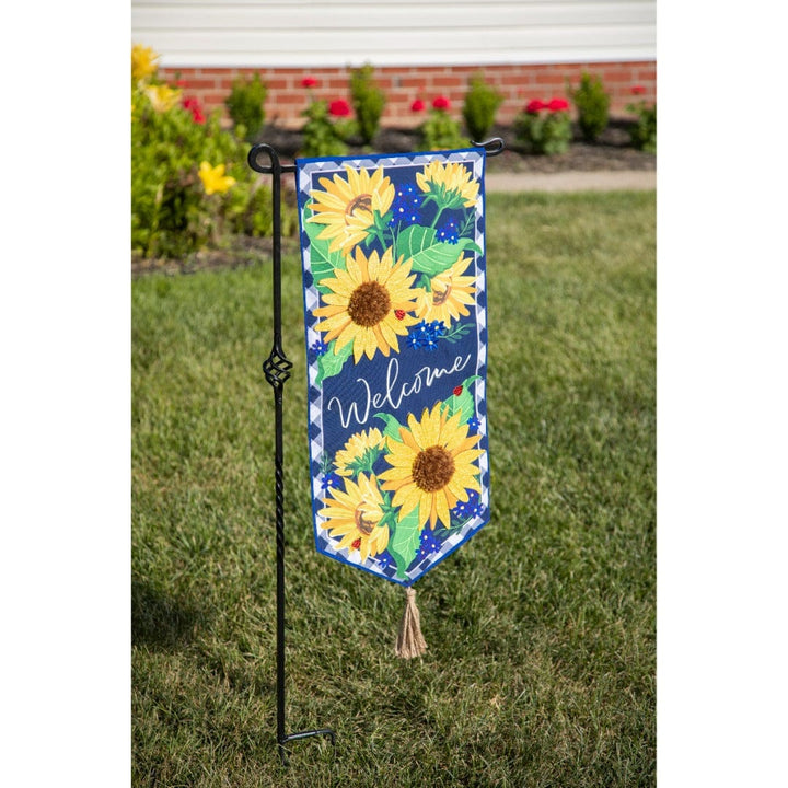 Sunflower Welcome Garden Flag 2 Sided XL heartlandflags