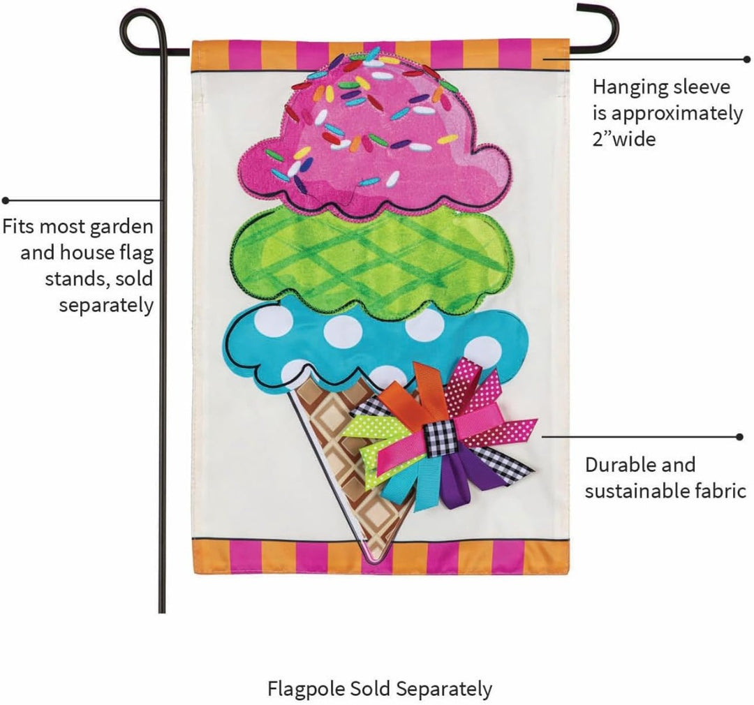 Sweet Summer Ice Cream 2 Sided heartlandflags