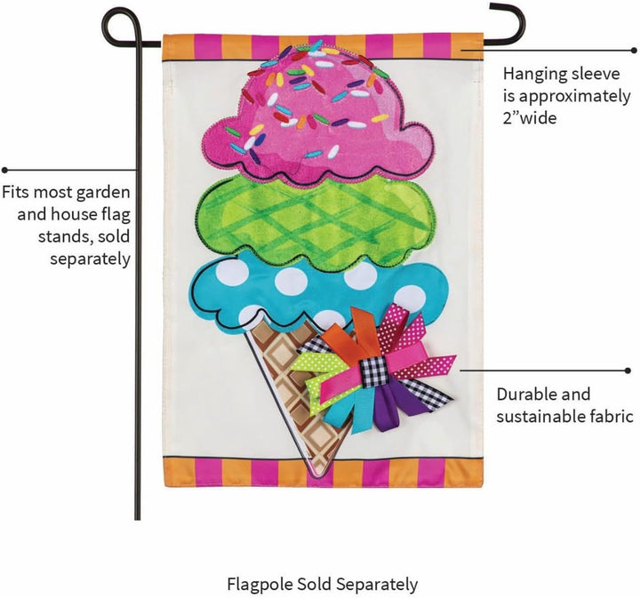 Sweet Summer Ice Cream 2 Sided heartlandflags
