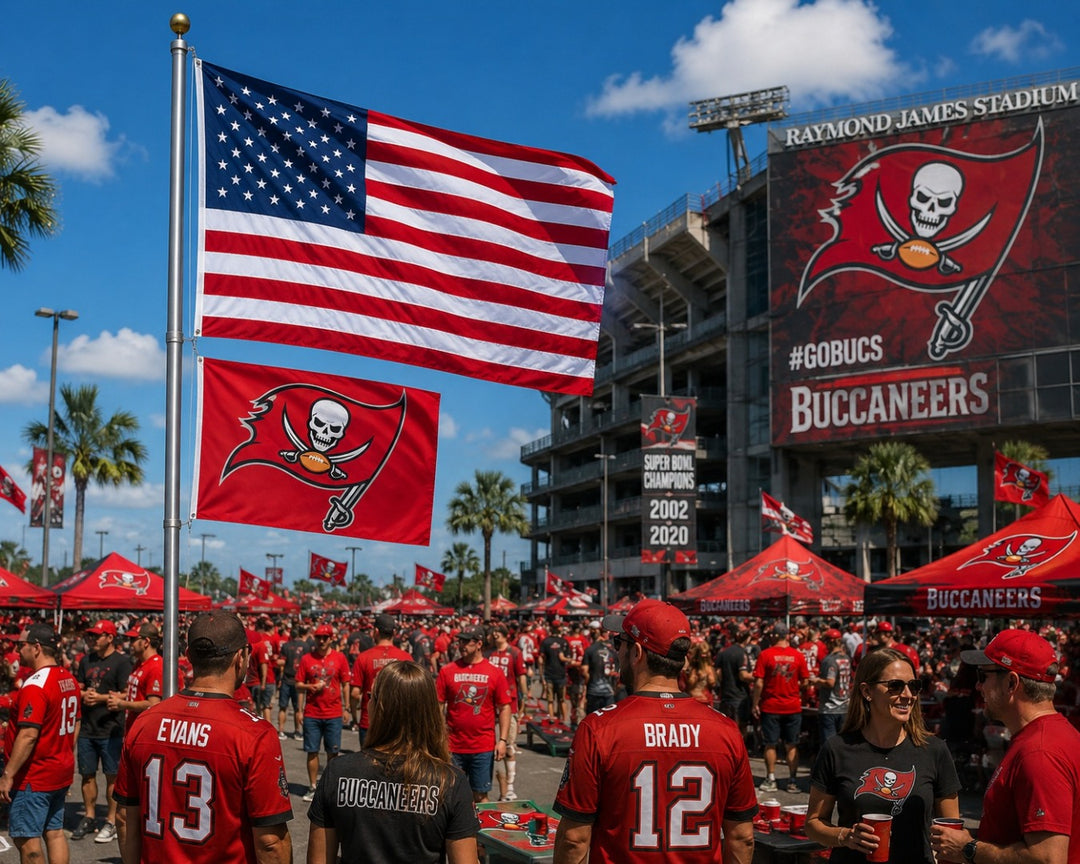 Tampa Bay Buccaneers 2x3 Flag - Official Double-Sided Outdoor Flag heartlandflags