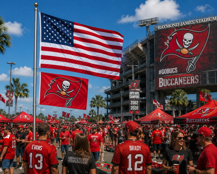 Tampa Bay Buccaneers 2x3 Flag - Official Double-Sided Outdoor Flag heartlandflags