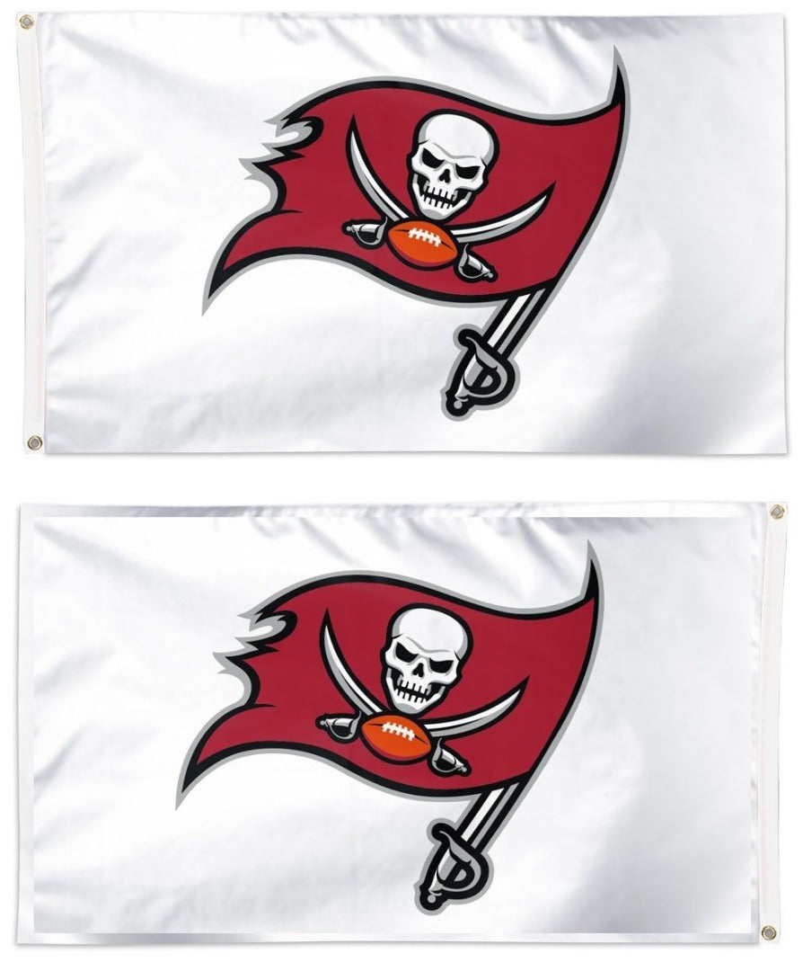 Tampa Bay Buccaneers Flag 3x5 Logo 2 Sided White heartlandflags