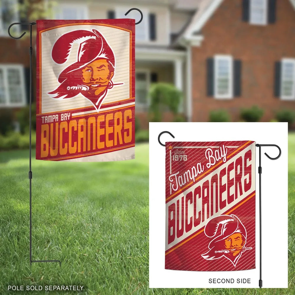 Tampa Bay Buccaneers Garden Flag 2 Sided Classic Logo heartlandflags
