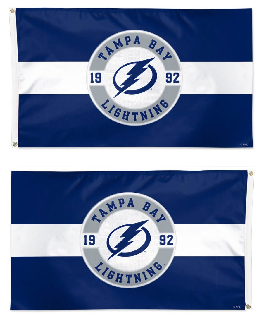 Tampa Bay Lightning Embroidered Flag 2 Sided 3x5 heartlandflags