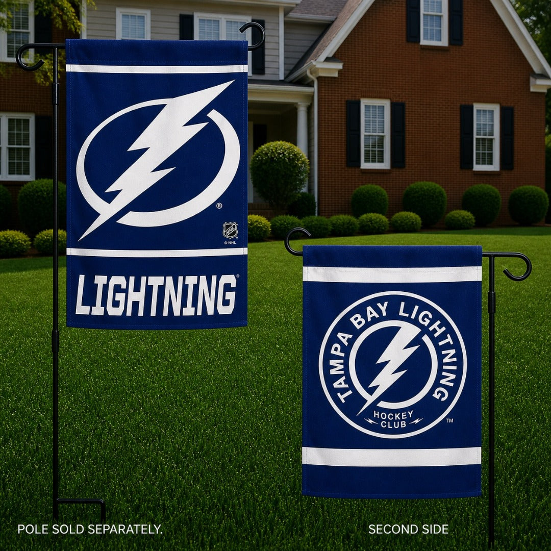 Tampa Bay Lightning Garden Flag 2 Sided Logo heartlandflags