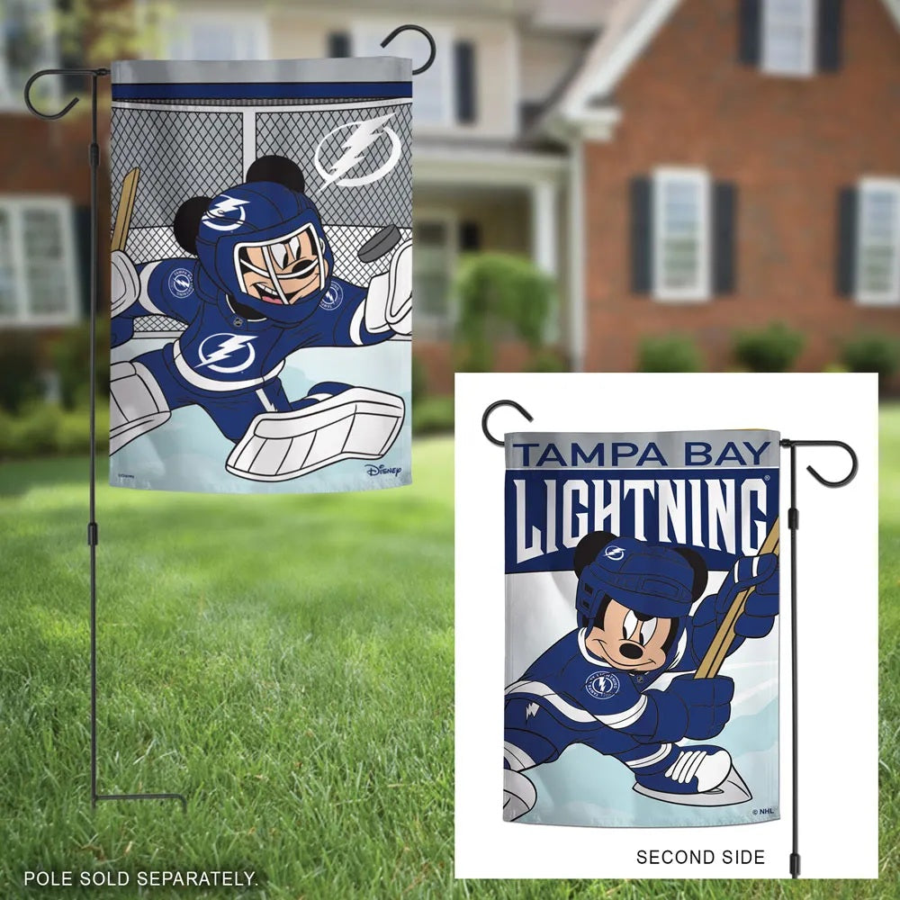Tampa Bay Lightning Garden Flag 2 Sided Mickey Mouse heartlandflags