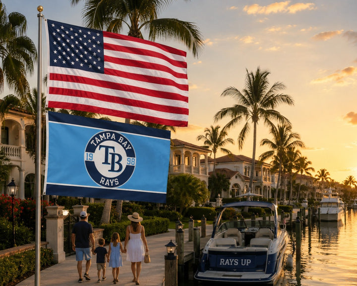 Tampa Bay Rays Embroidered Flag 2 Sided 3x5 heartlandflags