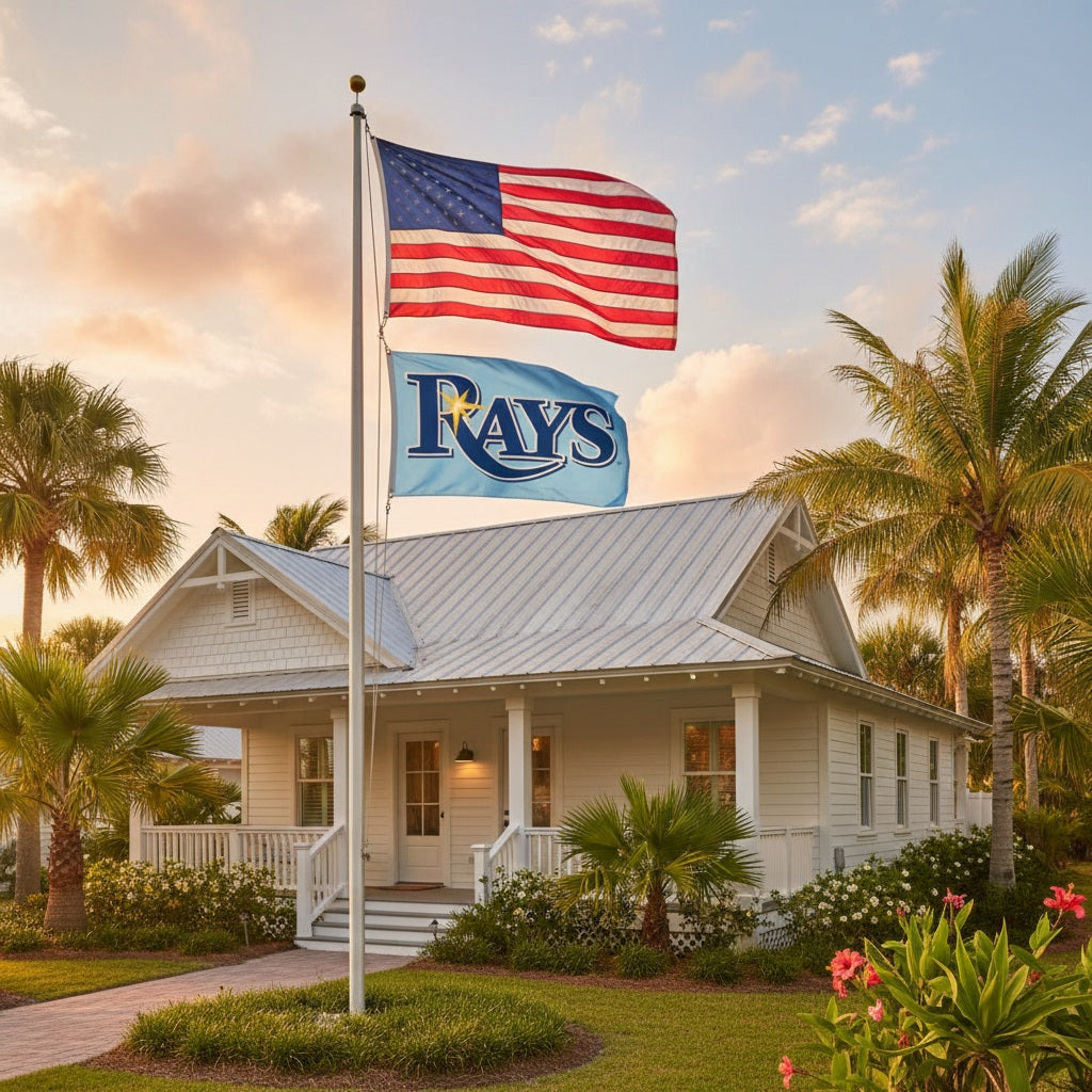 Tampa Bay Rays Flag 2x3 Logo 2 Sided heartlandflags