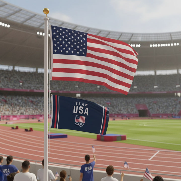 Team USA Flag Navy 3x5 Olympic heartlandflags