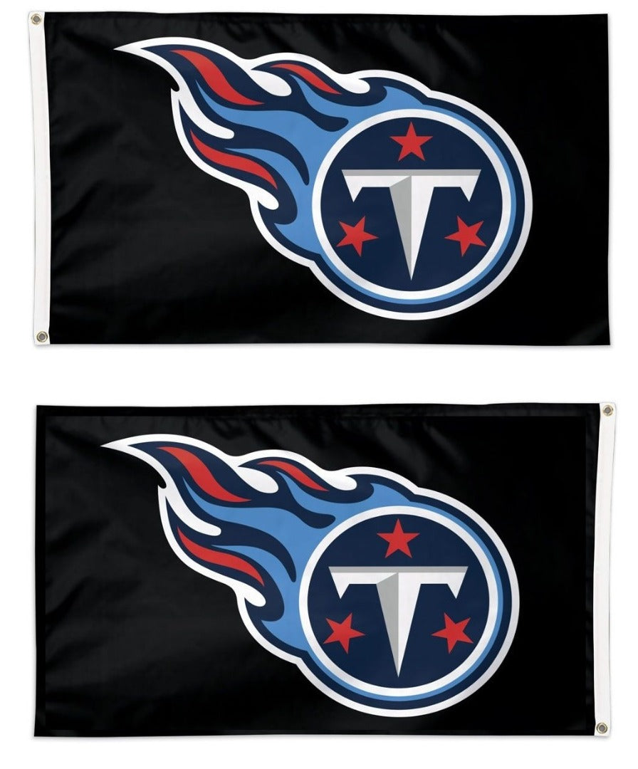 Tennessee Titans Flag 2 Sided Logo Black heartlandflags