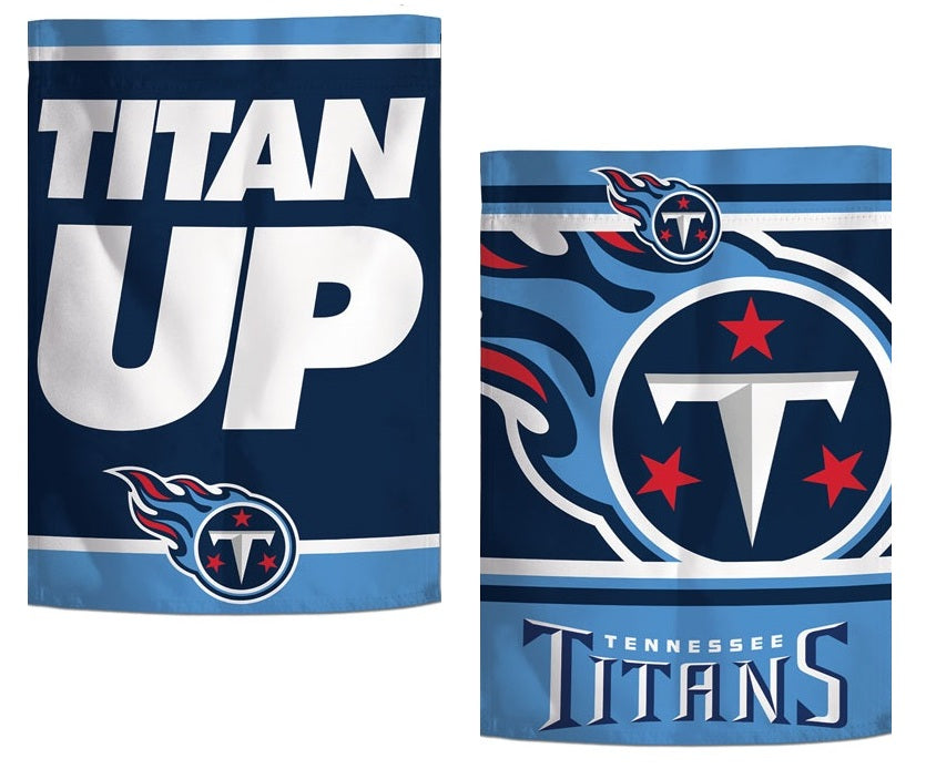 Tennessee Titans Garden Flag 2 Sided Titan Up Slogan heartlandflags