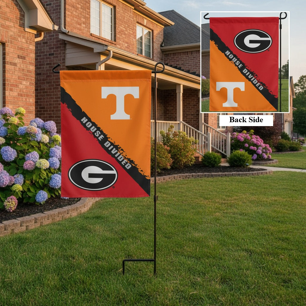 Tennessee and Georgia House Divided Garden Flag 2 Sided heartlandflags