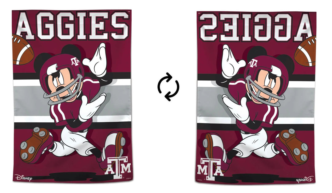 Texas A&M Aggies Banner Mickey Mouse Football heartlandflags