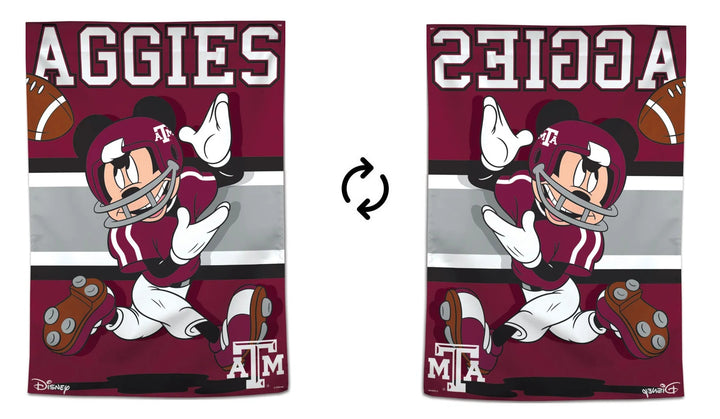 Texas A&M Aggies Banner Mickey Mouse Football heartlandflags