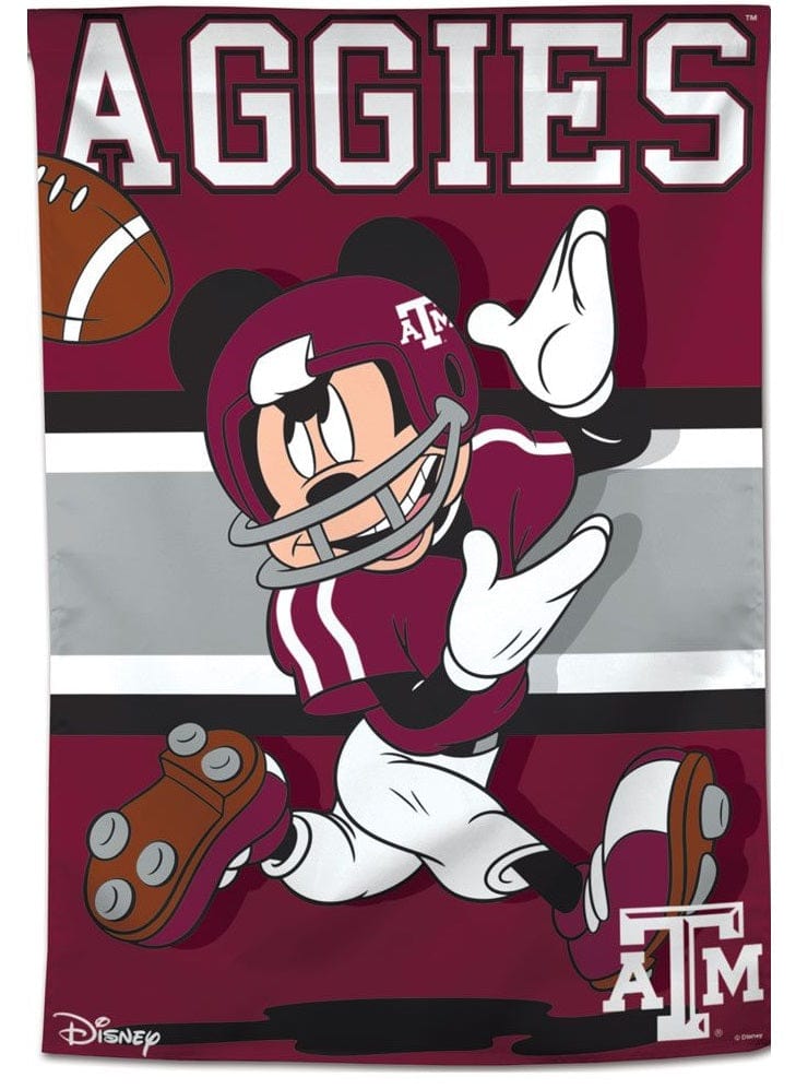 Texas A&M Aggies Banner Mickey Mouse Football heartlandflags