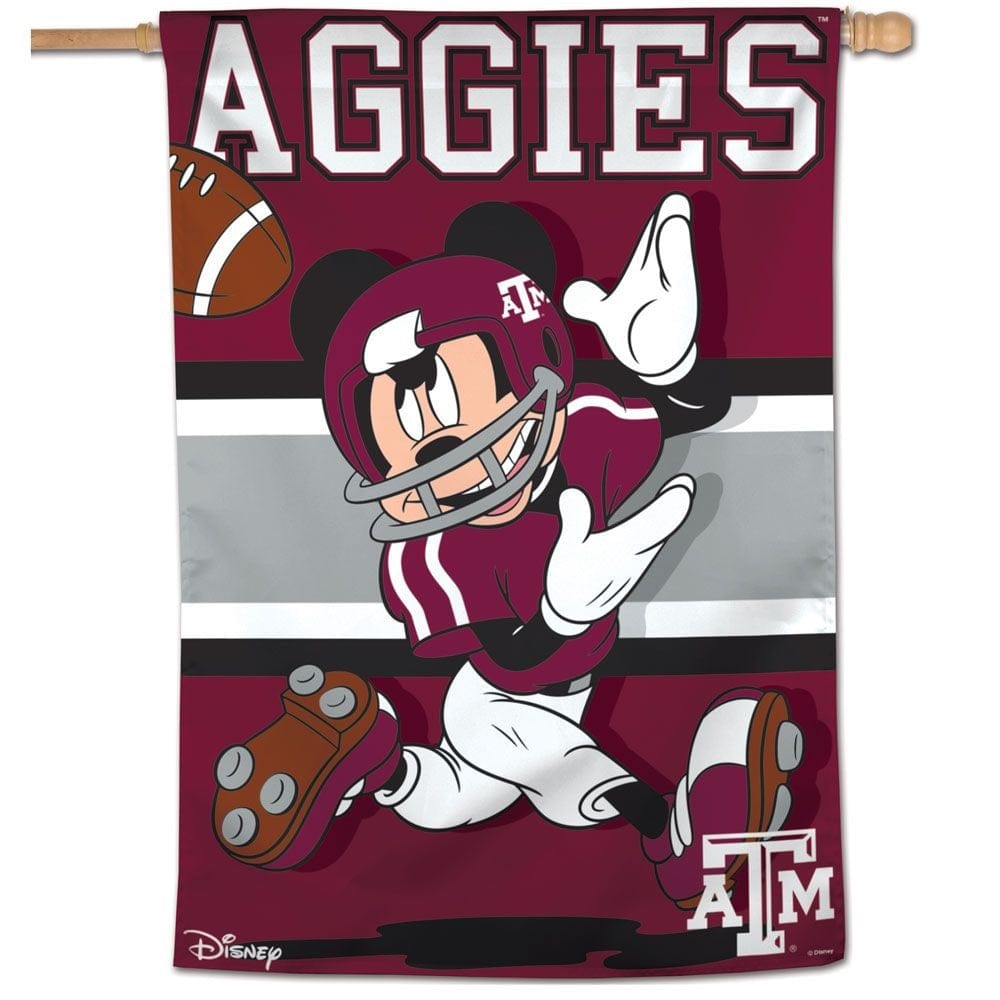 Texas A&M Aggies Banner Mickey Mouse Football heartlandflags