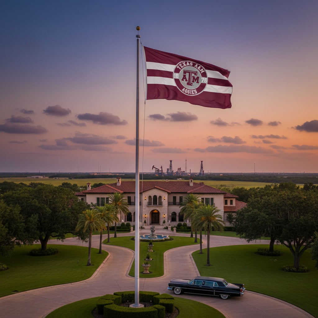 Texas A&M Embroidered 3x5 Flag heartlandflags