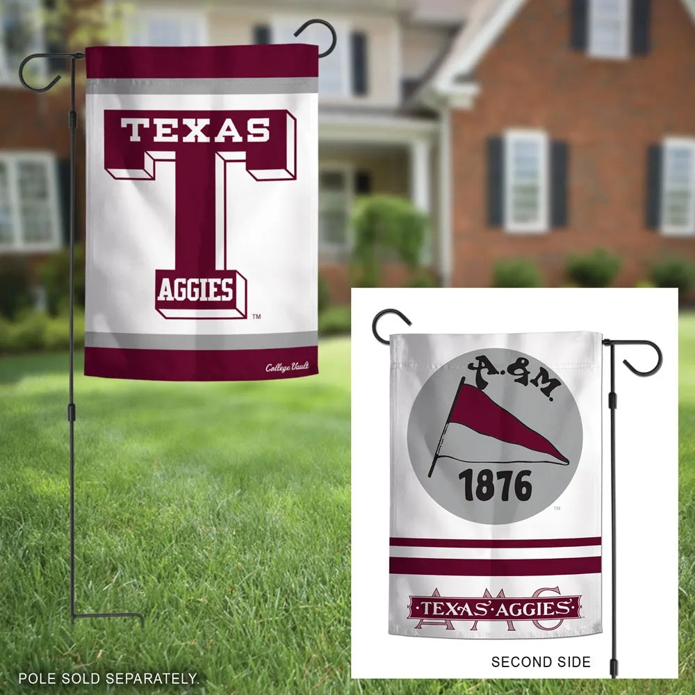 Texas A&M Garden College Vault 2 Sided Garden Flag heartlandflags