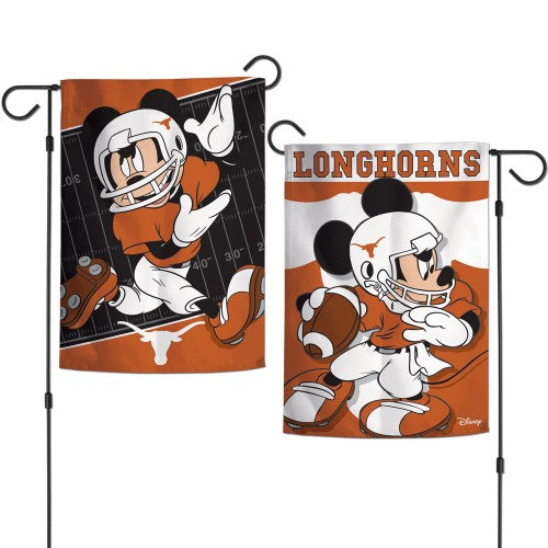 Texas Longhorns Garden Flag 2 Sided Mickey Mouse Football heartlandflags