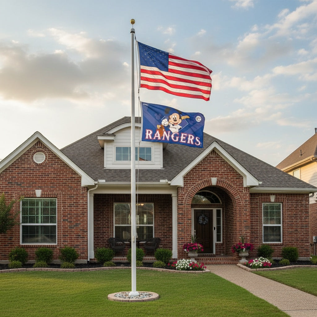 Texas Rangers Flag 3x5 Mickey Mouse Baseball Disney heartlandflags