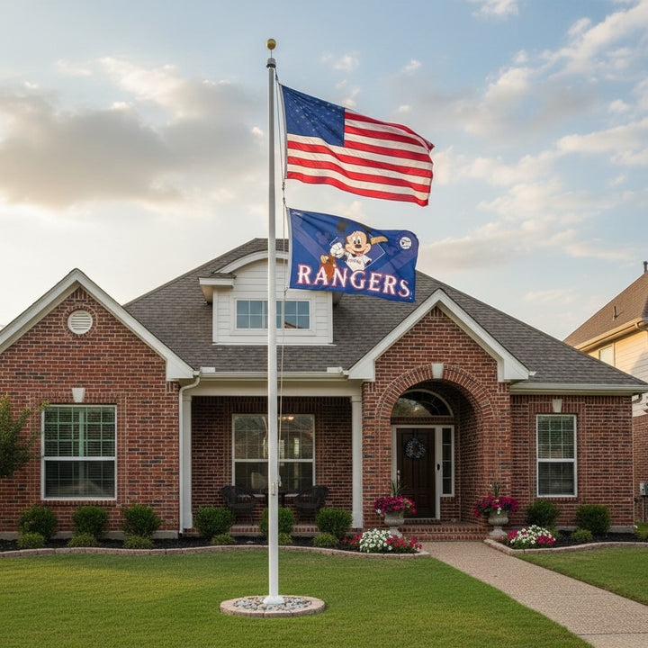 Texas Rangers Flag 3x5 Mickey Mouse Baseball Disney heartlandflags