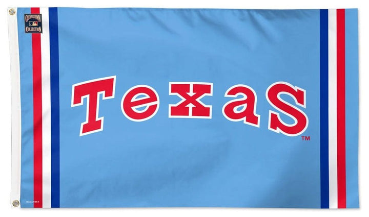 Texas Rangers Flag 3x5 Wordmark heartlandflags