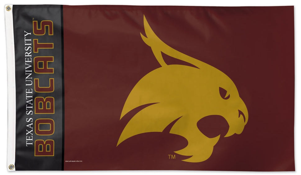 Texas State Bobcats Flag 3x5 Logo heartlandflags