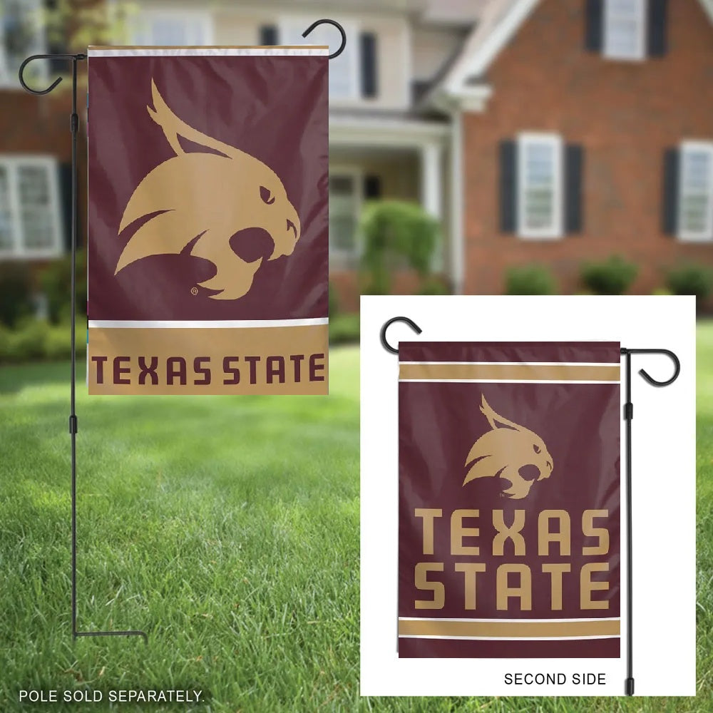 Texas State Bobcats Garden Flag 2 Sided heartlandflags