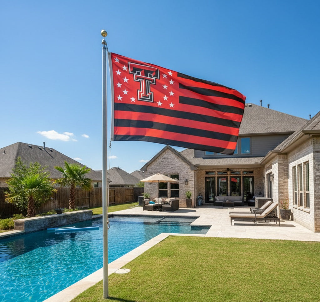 Texas Tech Flag 3x5 Stars and Stripes Americana heartlandflags