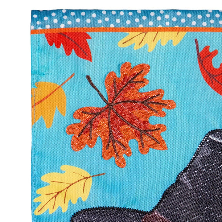 Thanksgiving Turkey Time 2-Sided Applique Garden Flag | 12.5" x 18" heartlandflags