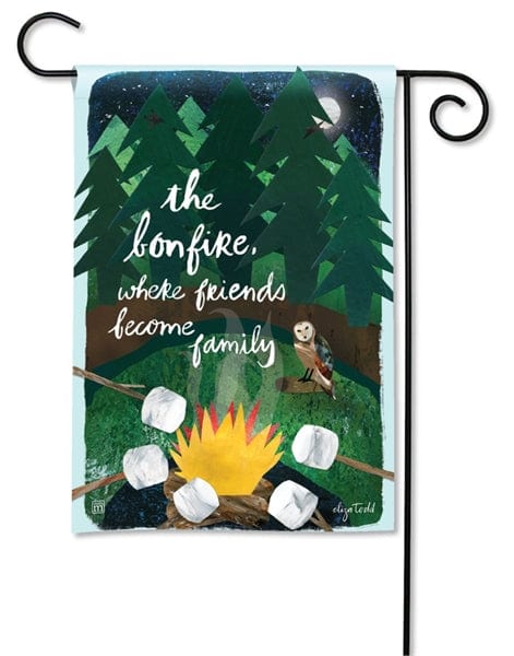 The Bonfire Garden Flag Where Friends Become Family heartlandflags