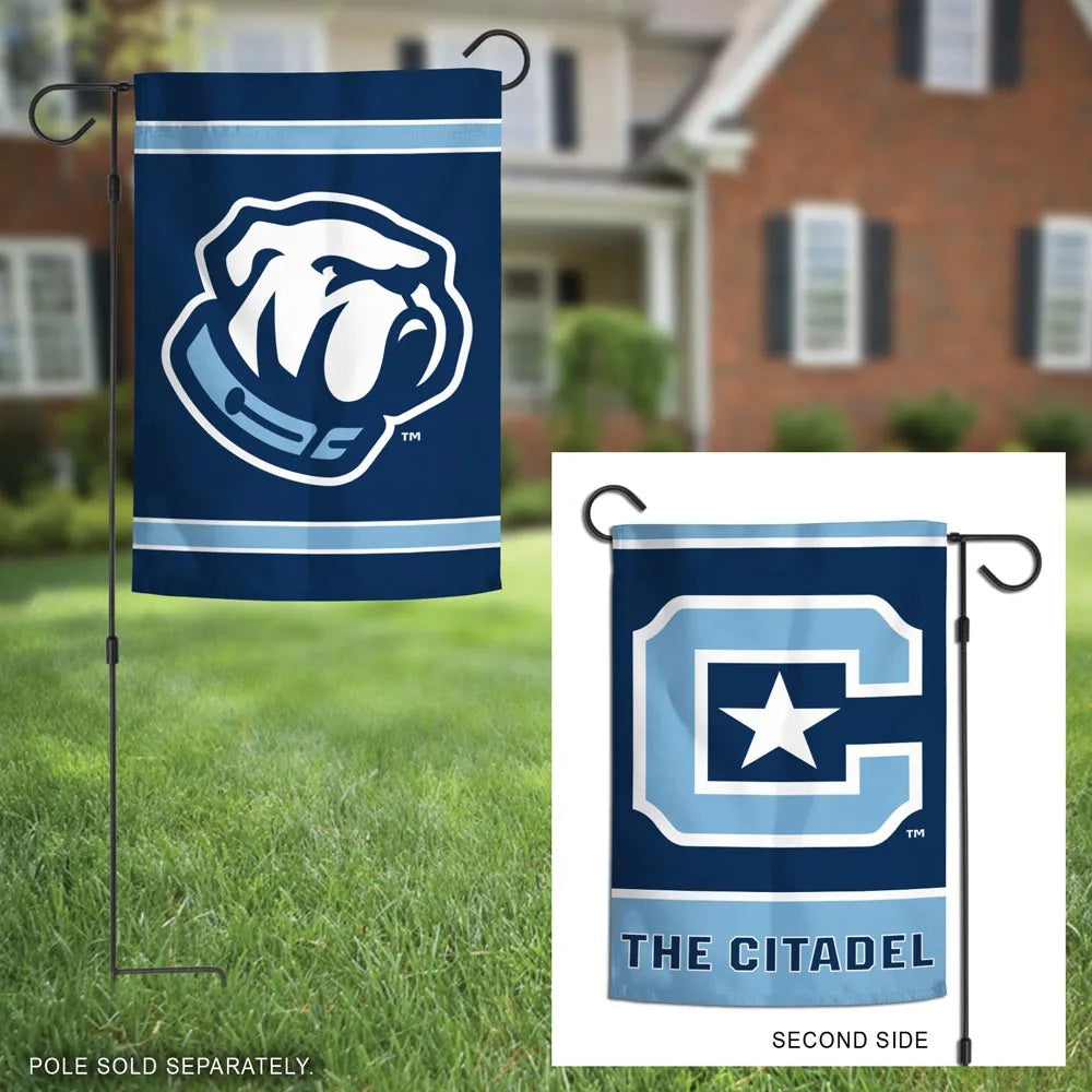 The Citadel Garden Flag 2 Sided Logo heartlandflags