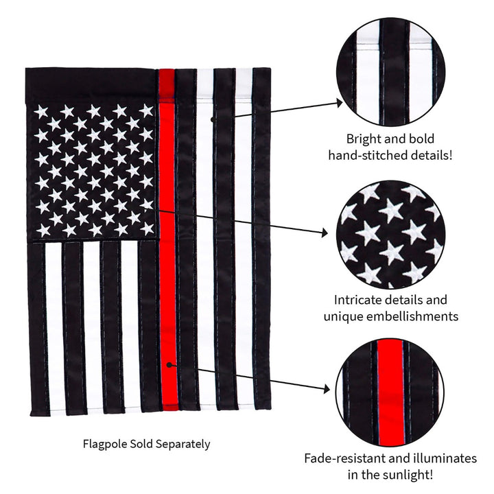 Thin Red Line 2 Sided Banner heartlandflags