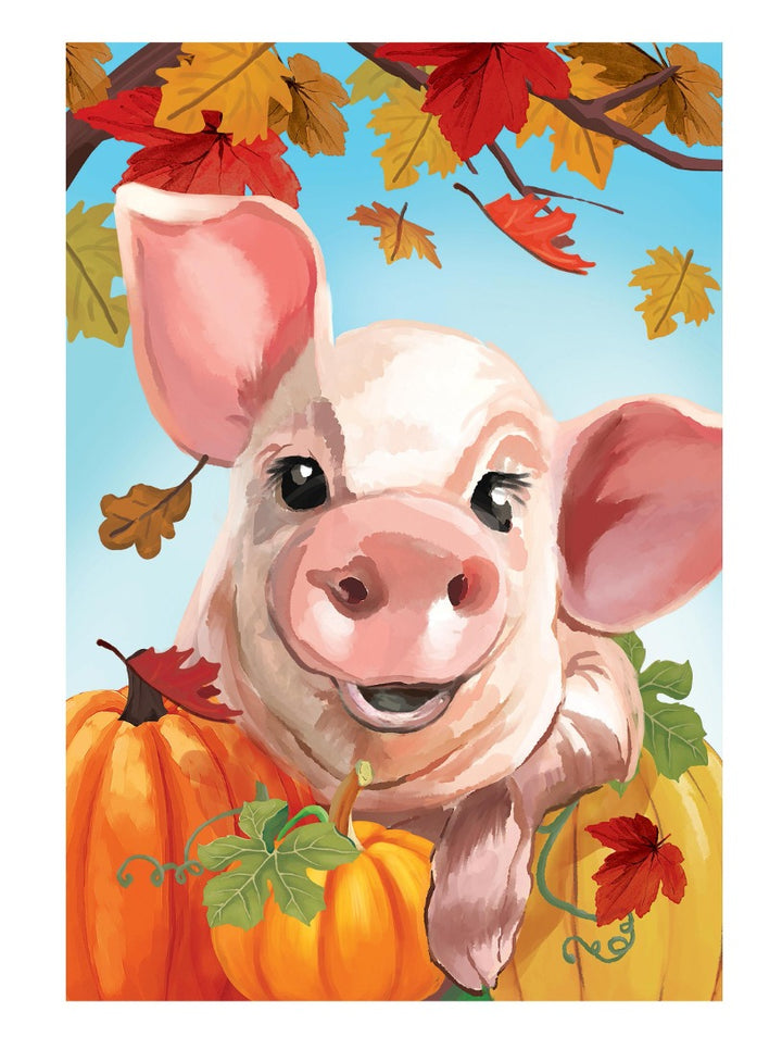 This Little Fall Piggy 2 Sided Garden Flag heartlandflags